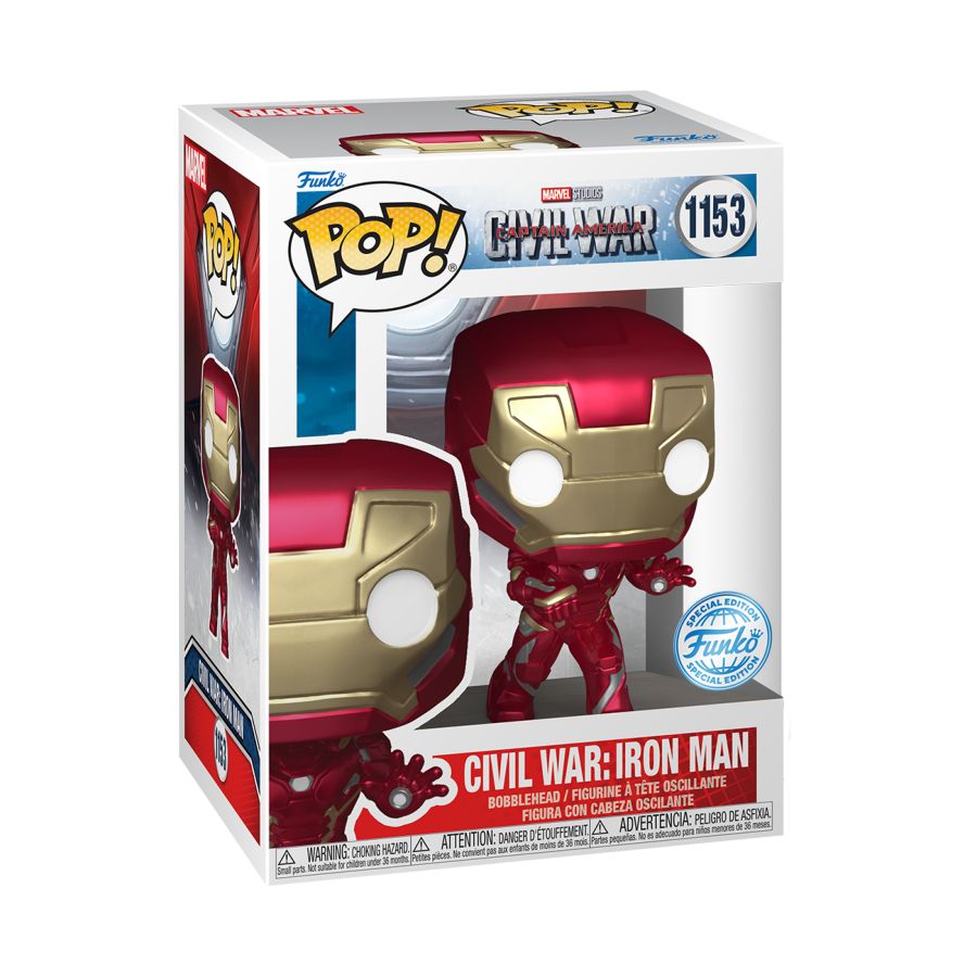 Funko Pop - Marvel - Captain America Civil War - Civil War: Iron Man (Vinyl  Figure 1153)