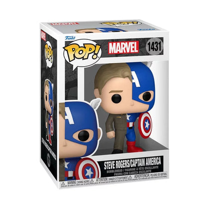 Funko Pop - Marvel - Captain America - Split Captain Steve Rogers (Vinyl Figure 1431)