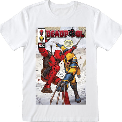 T-Shirt - Marvel - Deadpool 3 - Comic Book Cover (Unisex White)