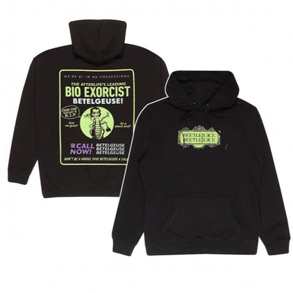 Felpa - Beetlejuice 2 - Bio Exorcist Hoodie (Black Unisex Hoodie) Front&Back