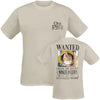 T-Shirt - One Piece - Vintage Wanted Luffy Sand Unisex
