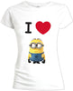 T-Shirt - Minions - Cattivissimo Me - I Love Minion (Donna)