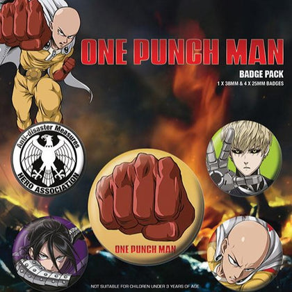 Spille - One Punch Man - Destructive (Pin Badge Pack)