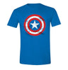 T-Shirt - Captain America - Cracked Shield Cobalt