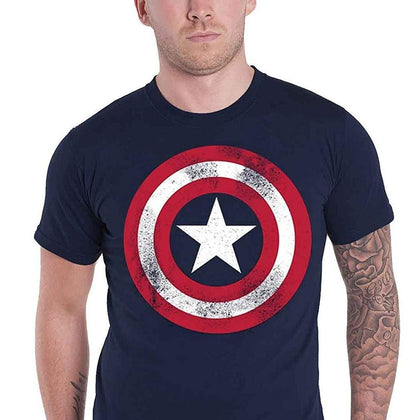 T-Shirt - Captain America - Distressed Shield