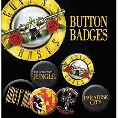 Spille - Guns N' Roses - Lyrics And Logos (Badge Pack)