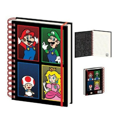 Quaderno - Nintendo - Super Mario 4 Colour A5 Wiro Notebook