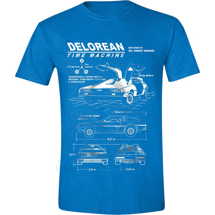 T-Shirt - Back To The Future - Delorean Blue