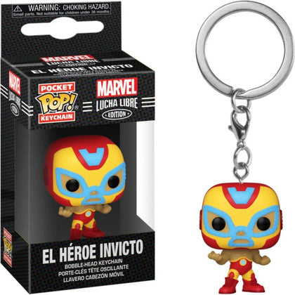 PORTACHIAVI - MARVEL - LUCHA LIBRE - POP FUNKO VINYL KEYCHAIN IRON MAN 4CM