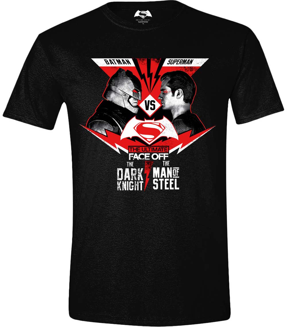 T-Shirt - Batman - Batman VS Superman - Face Off Black