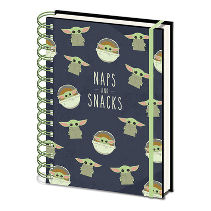 Quaderno - Star Wars - The Mandalorian - Snacks And Naps A5 Wiro Notebook