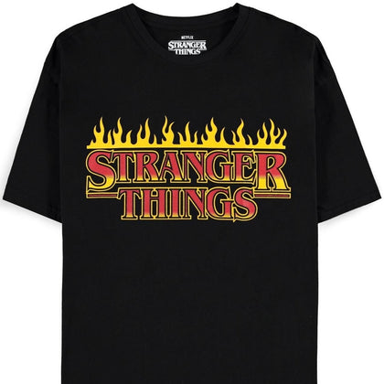 T-Shirt - Stranger Things - Fire Logo Black