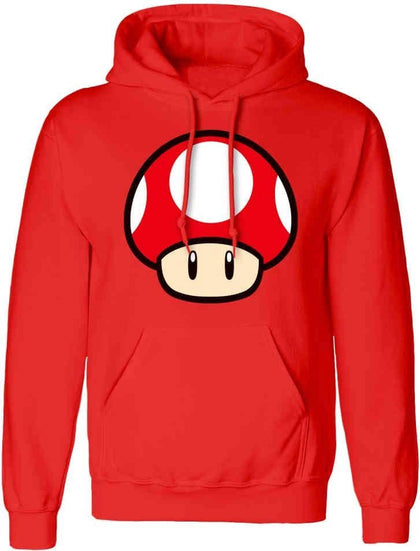 Felpa - Nintendo - Super Mario - Power Up Mushroom - Felpa Con Cappuccio Unisex