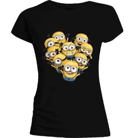 T-Shirt - Minions - Cattivissimo Me - Group Heart (Donna)