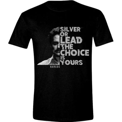 T-Shirt - Narcos - Silver Or Lead