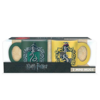 TAZZA - HARRY POTTER - SET 2 MINI-MUGS 110ML - SLYTHERIN&HUFFLEPUFF