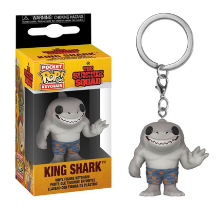 PORTACHIAVI - FUNKO POCKET POP - THE SUICIDE SQUAD - KEYCHAIN KING SHARK 4CM