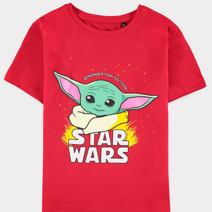 T-Shirt - Star Wars - Grogu Red (T-Shirt Bambino Tg. 134/140)