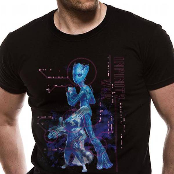 T-Shirt - Guardians Of The Galaxy - Avengers Infinity War - Neon Groot