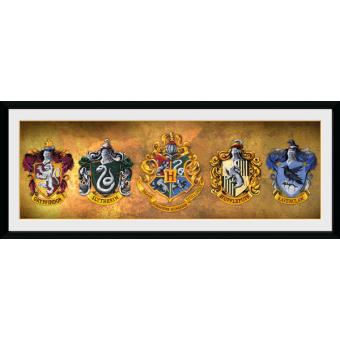 Quadro - Stampa in cornice - Harry Potter - Houses 75x30 Cm