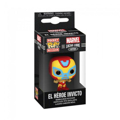PORTACHIAVI - MARVEL - LUCHA LIBRE - POP FUNKO VINYL KEYCHAIN IRON MAN 4CM