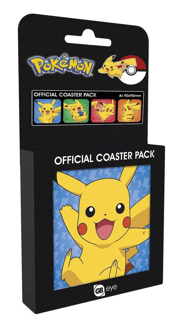 Sottobicchiere - Pokemon - Pikachu (Set 4 Sottobicchieri)
