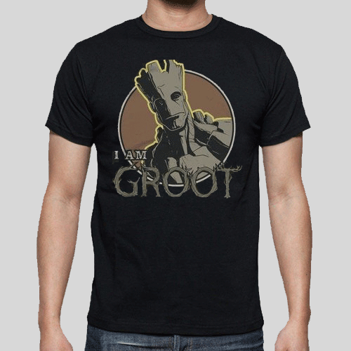 T-Shirt - Guardians Of The Galaxy - Groot Nero